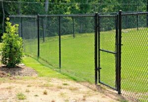 Chain Link wth Gate Blk Vinyl Coat