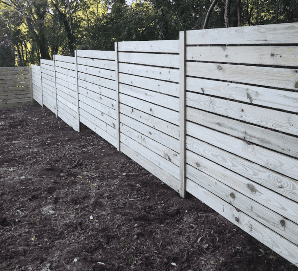 Wood fence installation